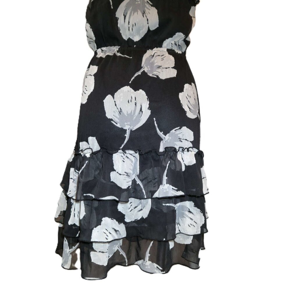 ❤️ 4/$20 Old Navy dress Women's XS Black gray flower Adjustable spaghetti straps - Picture 13 of 13